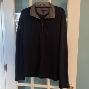 Banana Republic Navy and Light Gray Zip-Up Jacket